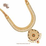 Floral Thilagam Pendant Traditional Haram Floral Thilagam Pendant Traditional Haram