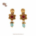 Antique Kamalam Floral Famcy Stone Necklace with Earring