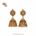 Antique Lakshmikasu Pink Stone Traditional Necklace and Stud Antique Lakshmikasu Pink Stone Traditional Necklace and Stud