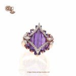 Fancy Blue Stone Rose gold Ladies Ring Fancy Blue Stone Rose gold Ladies Ring