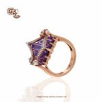 Fancy Blue Stone Rose gold Ladies Ring Fancy Blue Stone Rose gold Ladies Ring