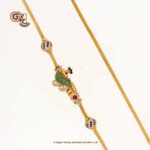 Elegant Peacock Glitering Stone Magappu Thali Chain Elegant Peacock Glitering Stone Magappu Thali Chain
