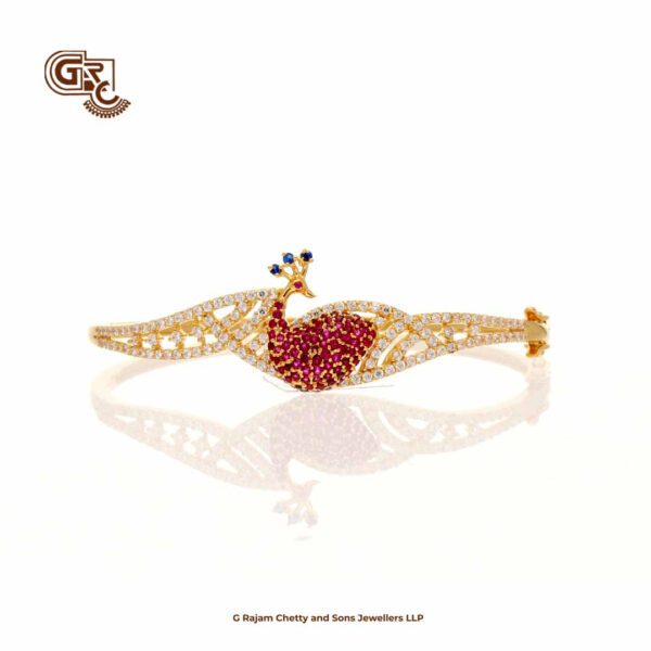 Glittering Stone Pink Peacock Ladies Bracelet Glittering Stone Pink Peacock Ladies Bracelet