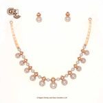 Glittering Stone Fancy 18K Necklace With Earring Glittering Stone Fancy 18K Necklace With Earring