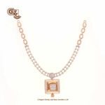 Glitter Stone Pendant Fancy 18K Necklace With Earring Glitter Stone Pendant Fancy 18K Necklace With Earring