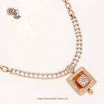 Glitter Stone Pendant Fancy 18K Necklace With Earring Glitter Stone Pendant Fancy 18K Necklace With Earring