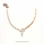 Glitter Stone Square Fancy 18K Necklace With Earring Glitter Stone Square Fancy 18K Necklace With Earring