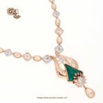 Glitter Stone Green Pentant Luxury 18K Necklace With Earring Glitter Stone Green Pentant Luxury 18K Necklace With Earring