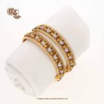 Glitter Stone Elephant Floral Fancy Bangle Glitter Stone Elephant Floral Fancy Bangle
