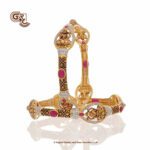 Antique Lakshmi Luxury Fancy Ruby Stone Bangle Antique Lakshmi Luxury Fancy Ruby Stone Bangle
