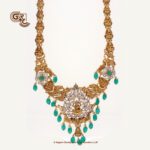 Antique Lakshmi Floral Glitering Stone Traditional Haram