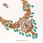 Antique Lakshmi Floral Glitering Stone Traditional Haram