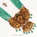 Antique Peacock Floral Green Beads Luxury Haram Antique Peacock Floral Green Beads Luxury Haram