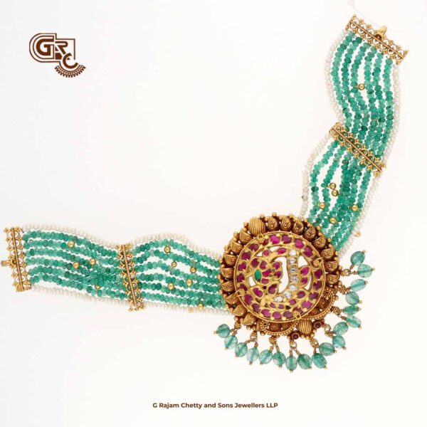 Luxury Uniques Glittering Stone Beads Choker Necklace