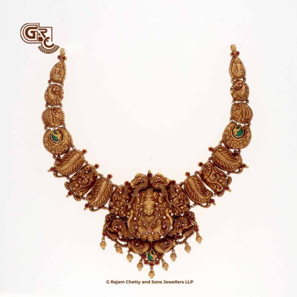 Antique Lakshmi Floral Traditional Necklace Antique Lakshmi Floral Traditional Necklace