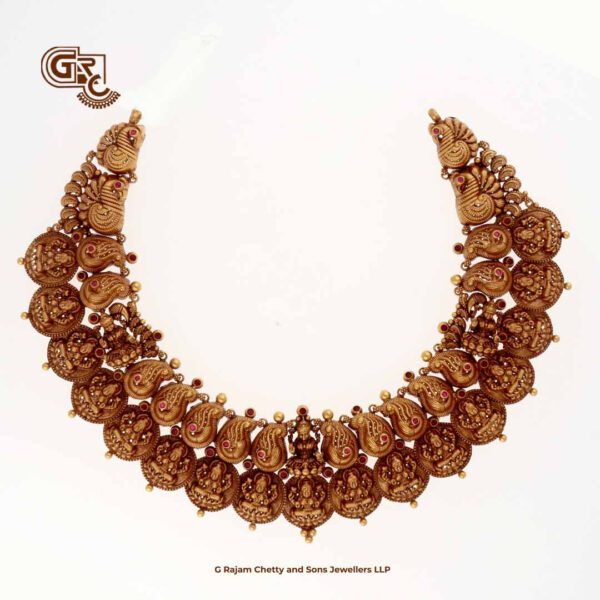 Antique Lakshmi Floral peacock Traditional Necklace Antique Lakshmi Floral peacock Traditional Necklace