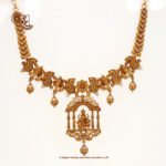 Antique Lakshmi Drops Light Weight Paper Necklace with Chain Antique Lakshmi Drops Light Weight Paper Necklace with Chain