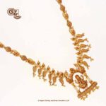 Antique Lakshmi Drops Peacock Paper Necklace with Chain Antique Lakshmi Drops Peacock Paper Necklace with Chain