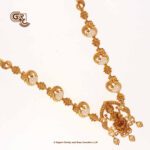 Antique Lakshmi Drops Gliter Stone Necklace with Chain Antique Lakshmi Drops Gliter Stone Necklace with Chain
