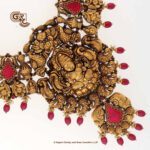 Antique Lakshmi Floral Red Corel Traditional Haram Antique Lakshmi Floral Red Corel Traditional Haram