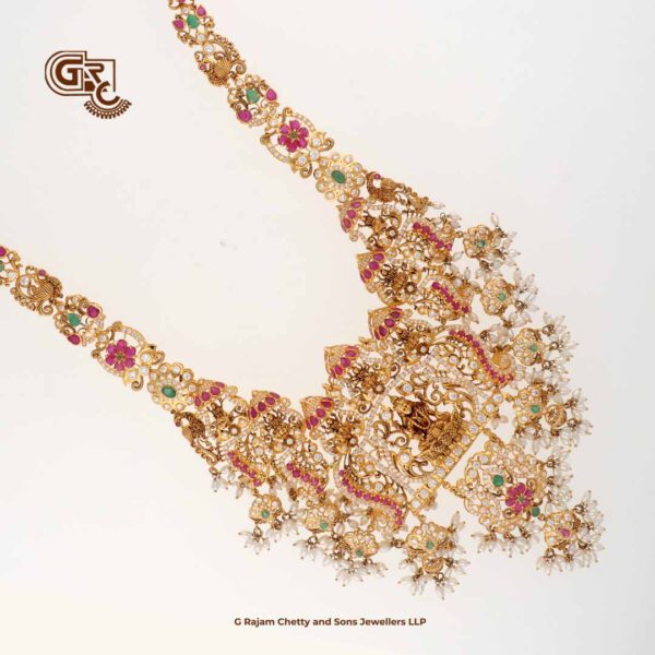 Luxury Uniques Ashta Lakshmi Glitter Stone Traditional Haram