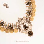 Antique Lakshmi Kasu Mala Gliter Stone Traditional Haram Antique Lakshmi Kasu Mala Gliter Stone Traditional Haram