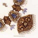 Antique Lakshmi Floral peacock Fancy Blue Stone Necklace Antique Lakshmi Floral peacock Fancy Blue Stone Necklace
