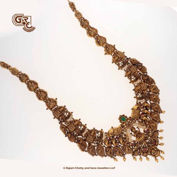 Antique Lakshmi Floral Gold Beads Traditional Haram