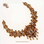 Antique Lakshmi Floral Gold Beads Traditional Necklace Antique Lakshmi Floral Gold Beads Traditional Necklace