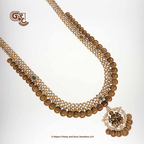 Antique Lakshmi Pendant Kasumala Traditional Haram