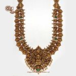 Antique Lakshmi Floral Gold Beads Traditional Haram Antique Lakshmi Floral Gold Beads Traditional Haram
