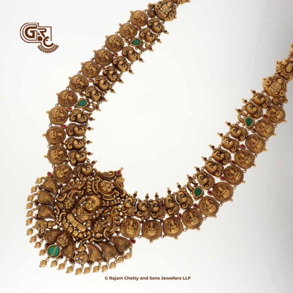 Antique Lakshmi Floral Gold Beads Traditional Haram