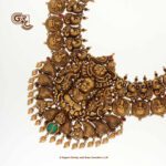Antique Lakshmi Floral Gold Beads Traditional Haram Antique Lakshmi Floral Gold Beads Traditional Haram