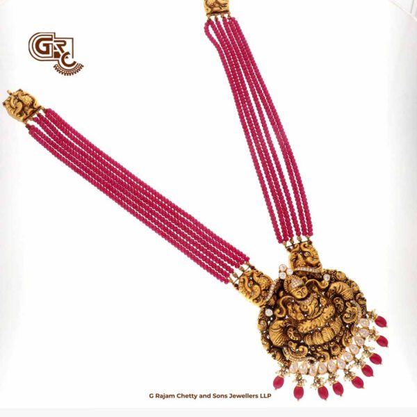 Antique Lakshmi Pink Beads Traditional Haram