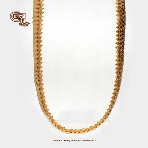 Lakshmi Pink Stone Kasu mala Traditional Haram Lakshmi Pink Stone Kasu mala Traditional Haram
