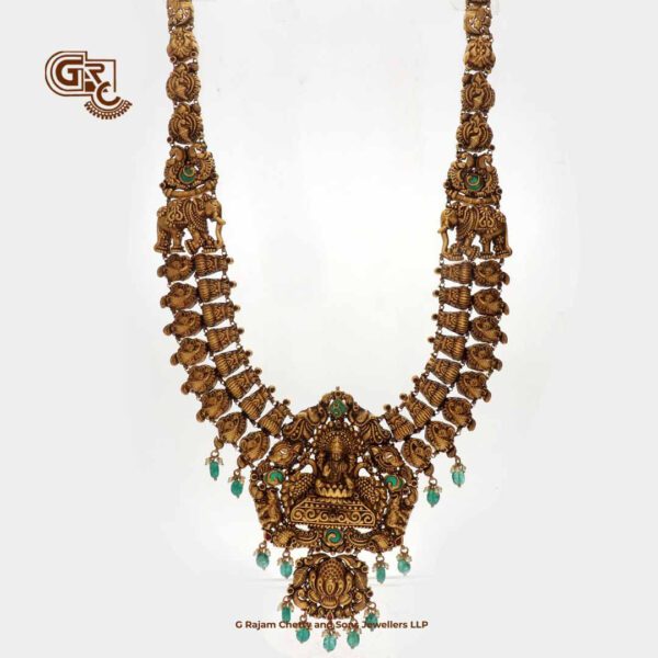 Antique Lakshmi Floral Bridal Traditional Necklace Antique Lakshmi Floral Bridal Traditional Necklace