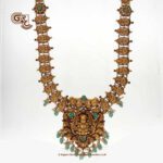 Antique Lakshmi Floral Green Beads Traditional Haram Antique Lakshmi Floral Green Beads Traditional Haram