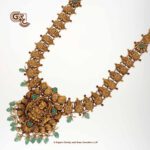 Antique Lakshmi Floral Green Beads Traditional Haram Antique Lakshmi Floral Green Beads Traditional Haram