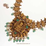 Antique Lakshmi Floral Green Beads Traditional Haram Antique Lakshmi Floral Green Beads Traditional Haram