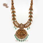 Antique Floral peacock Green Beads Traditional Haram Antique Floral peacock Green Beads Traditional Haram