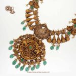 Antique Floral peacock Green Beads Traditional Haram Antique Floral peacock Green Beads Traditional Haram