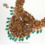 Antique Floral Green Beads Traditional Haram