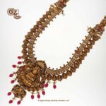 Antique Lakshmi Floral Ruby Beads Traditional Haram Antique Lakshmi Floral Ruby Beads Traditional Haram