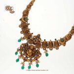 Antique Lakshmi Floral Gold Beads Traditional Necklace Antique Lakshmi Floral Gold Beads Traditional Necklace