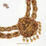 Antique Lakshmi Floral Traditional Necklace With Stud