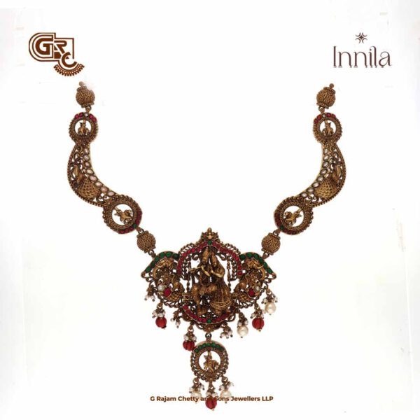 Antique Floral Ratha Krishna Gold Plated Necklace Antique Floral Ratha Krishna Gold Plated Necklace