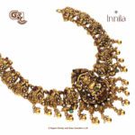 Antique Lakshmi Floral Beads Gold Plated Necklace