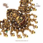 Antique Lakshmi Floral Beads Gold Plated Necklace