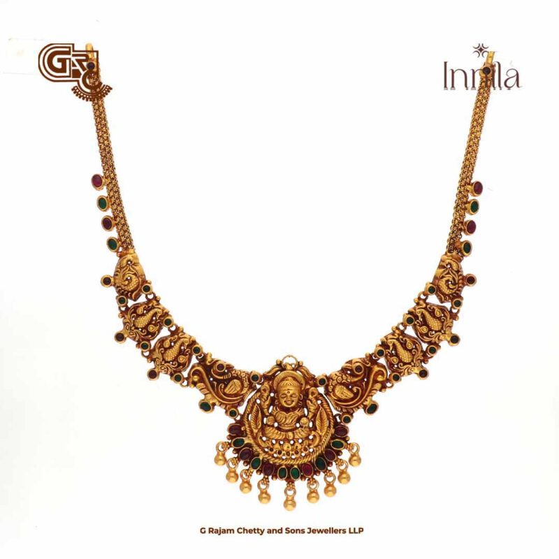 Antique Floral Gold Beads Glod Plated Necklace