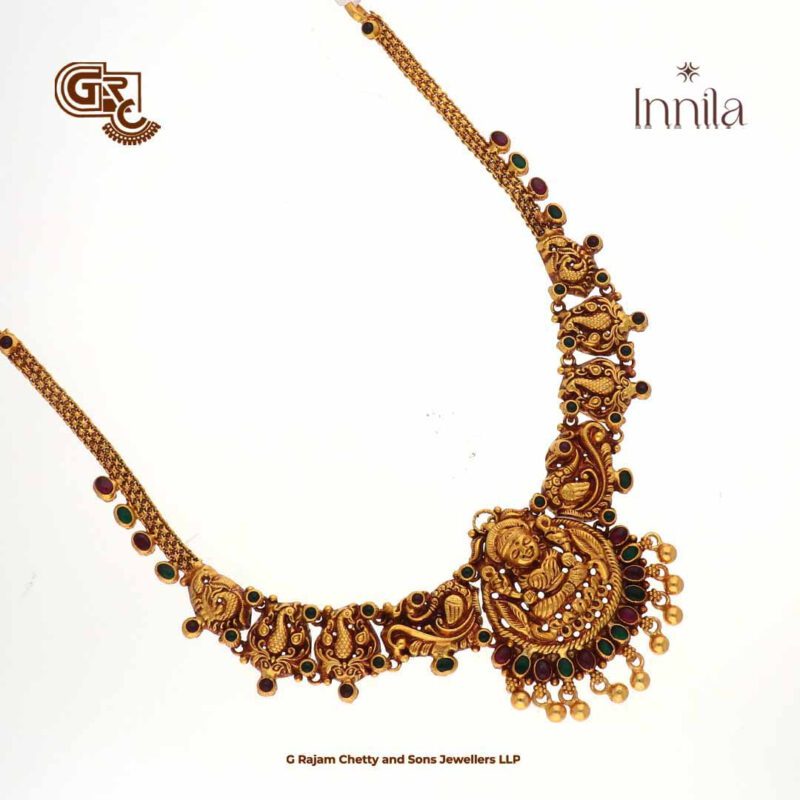 Antique Floral Gold Beads Glod Plated Necklace